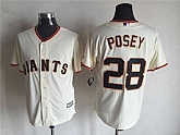 Majestic San Francisco Giants #28 Buster Posey Cream Stitched Jersey,baseball caps,new era cap wholesale,wholesale hats